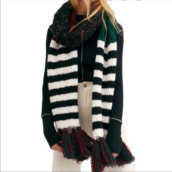Free People Chunky Nova Stripe Tassel Scarf - Picture 7 of 7